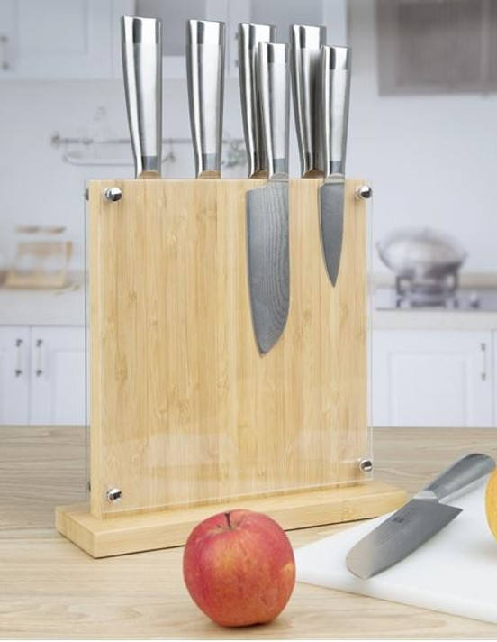 Vogue FS663 Wood Acrylic Magnetic Knife Block