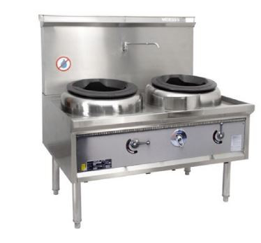 2BCHWL Two Hole Waterless Wok - Chimney Burner Oxford Series