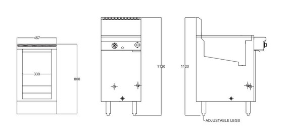 FRG1PL 800 Series Pasta Cooker Single Pan Goldstein