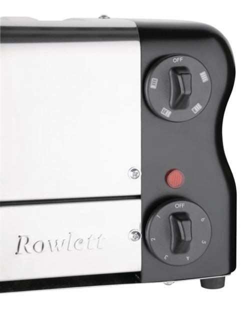 Rowlett Esprit CH183-A 4 Slot Toaster Jet Black with Elements & Sandwich Cage