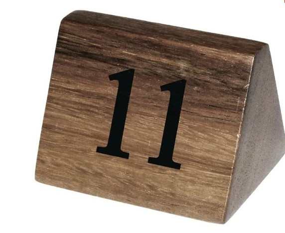 Olympia CL393 Acacia Table Number Signs Numbers 11-20