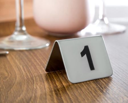Olympia U046 Stainless Steel Table Numbers 1-10