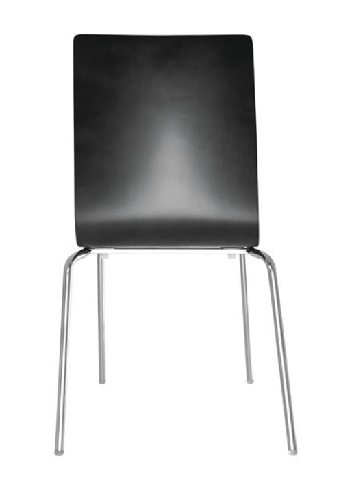 Bolero Black Square Back Side Chair (Pack of 4)