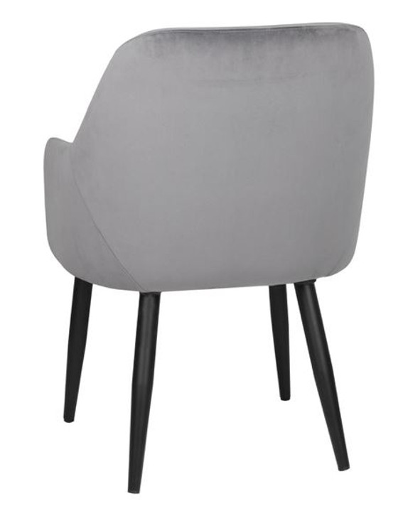 Bolero FX071 Lia Velvet Set of 2 Chairs - Grey