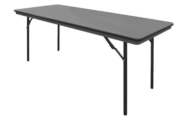 GC596 Bolero ABS Folding Banquet Rectangular Table 6ft Grey