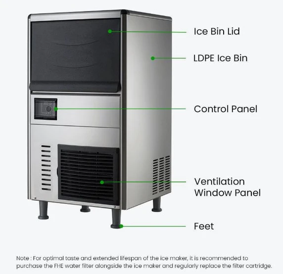 Blizzard SN-068F 60kg Commercial Granular Ice Machine | 20kg Bin 10A