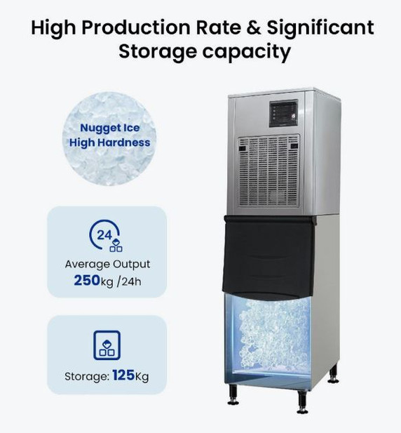 Blizzard SN-258N Commercial Ice Machine – 250kg Chewblet/Nugget Ice Maker