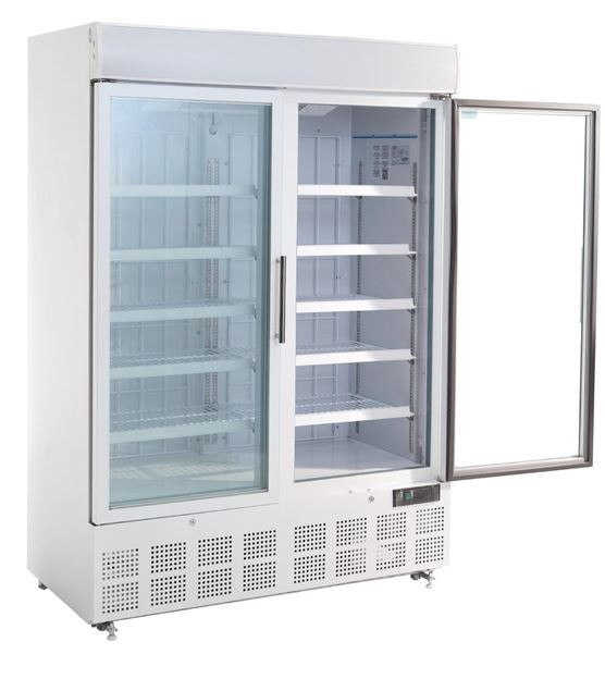 Polar GH507-A G-Series 2 Door Upright Display Freezer 920Ltr White