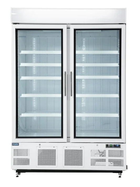 Polar GH507-A G-Series 2 Door Upright Display Freezer 920Ltr White Polar GH507-A G-Series 2 Door Upright Display Freezer 920Ltr White