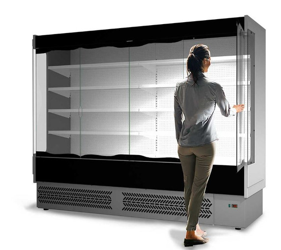 TDVB80-CA-250 Vulcano Supermarket 4 Door Open Display