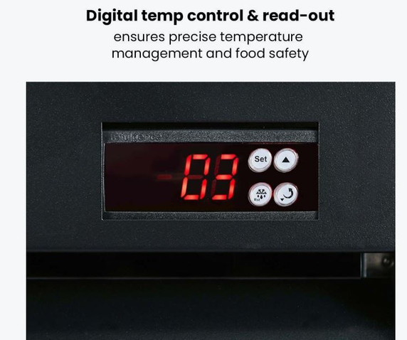 Thermaster Colourbond Upright Beverage Fridge 2 Doors Black LG-1000BP