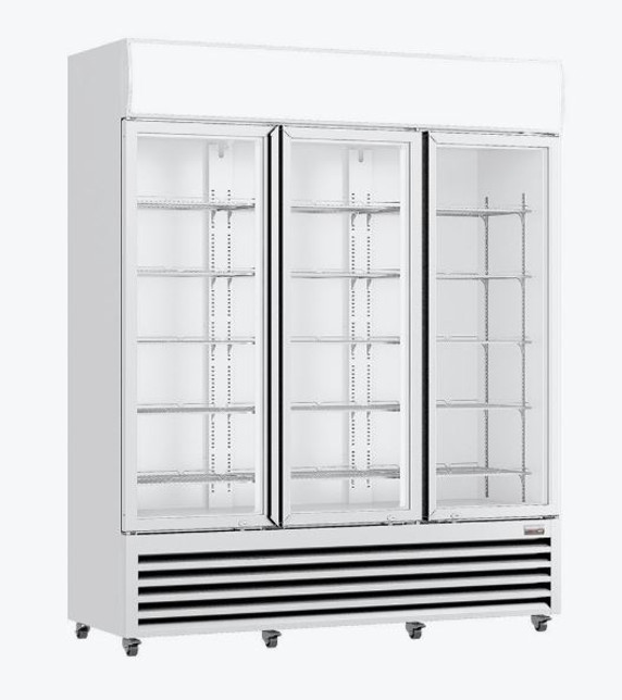 Thermaster Three Glass Door Colourbond Upright Drink Fridge LG-1203P