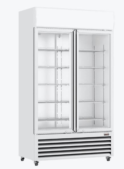 Thermaster LG-730P Two Glass Door Colorbond Upright Beverage Display Fridge (730L)