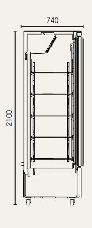 Exquisite SMC1600 Three Glass Door Upright Display Refrigerator