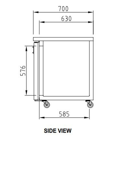 KURF15-2HC Under Counter Dual Temperature Fridge & Freezer