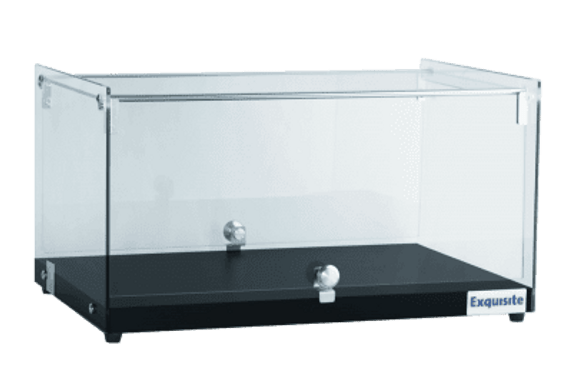 Exquisite CD35-B - 1 Tier Flat Glass Ambient Cake Display Black Exquisite CD35-B - 1 Tier Flat Glass Ambient Cake Display Black