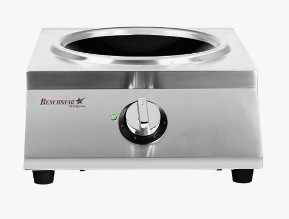 Benchstar Ceramic Induction Wok w/ Stainless Steel Body IW500