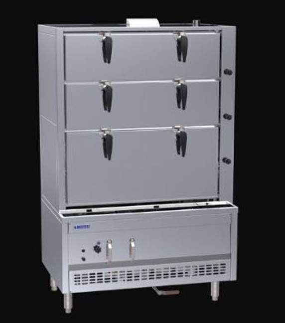LUUS SCM-120 Steam Cabinet - 1200 Wide 3 Deck