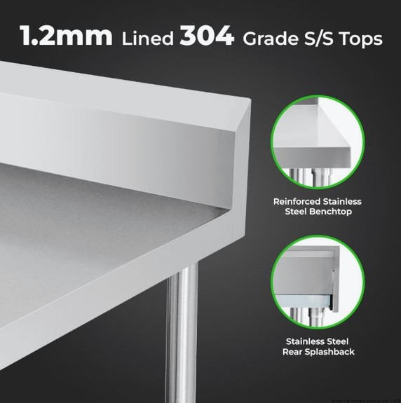 Modular System Workbench with Splashback - WBB6-2100/A