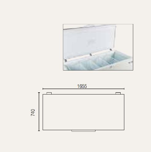 Exquisite ESS560H Stainless Steel Top Storage Chest Freezer