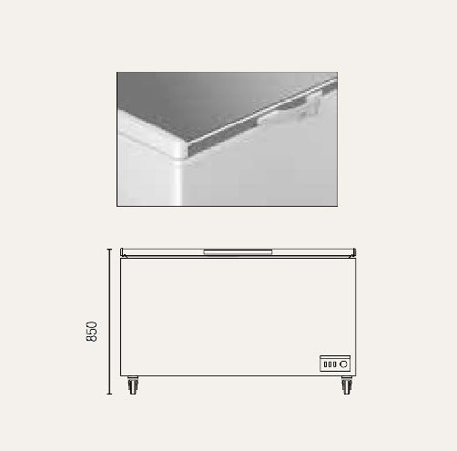 Exquisite ESS560H Stainless Steel Top Storage Chest Freezer
