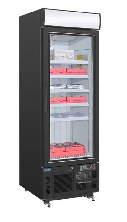 Polar GH428-A  G-Series Upright Display Freezer 412Ltr Black