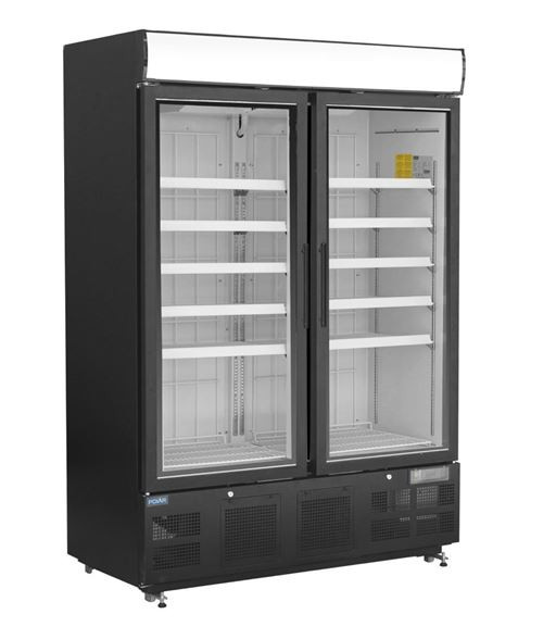 Polar GH429-A G-Series Upright Display Freezer 920Ltr Black