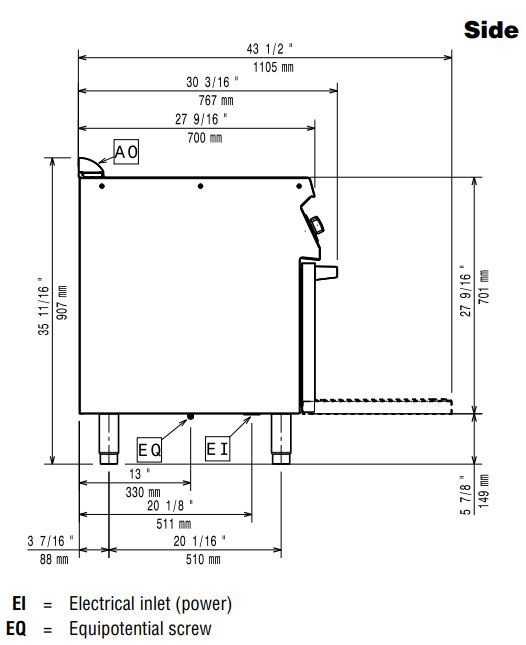 Zanussi 372026 EVO700 Electric Infrared 800mm 4 Zone Boiling Top with Electric Oven