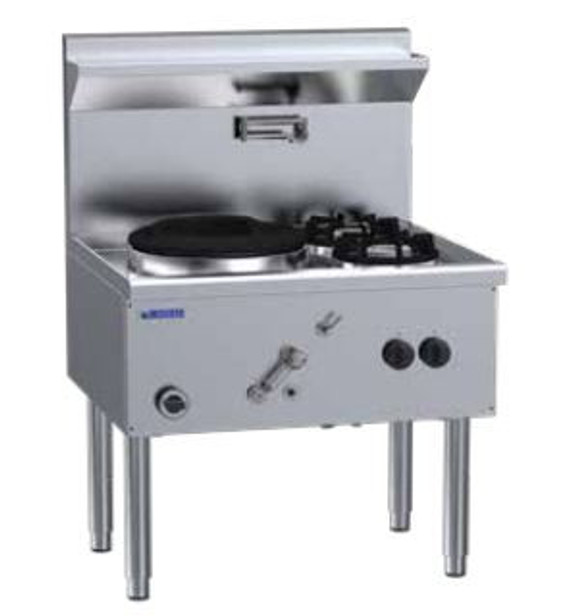 LUUS WZ-1C2B Compact Waterless Wok - 1 Chimney & 2 Open Burners LUUS WZ-1C2B Compact Waterless Wok - 1 Chimney & 2 Open Burners