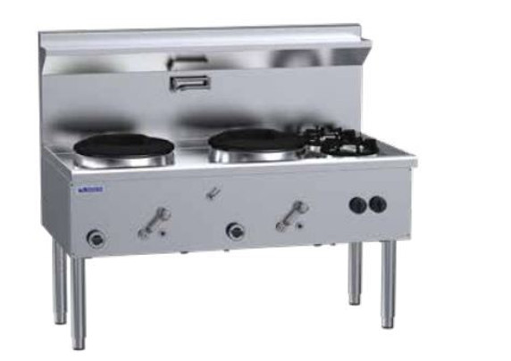 LUUS WZ-2C2B Compact Waterless Wok - 2 Chimney & 2 Open Burners LUUS WZ-2C2B Compact Waterless Wok - 2 Chimney & 2 Open Burners