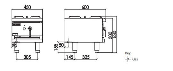 LUUS FSP-45 Freestanding Stockpot - 450 Wide Single Boiler