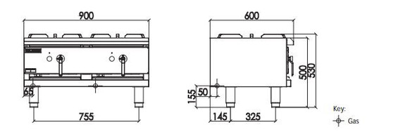 LUUS FSP-90 Freestanding Stockpot - 900 Wide Double Boiler