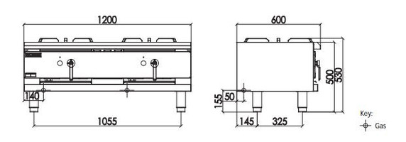 LUUS FSP-120 Freestanding Stockpot - 1200 Wide Double Boiler