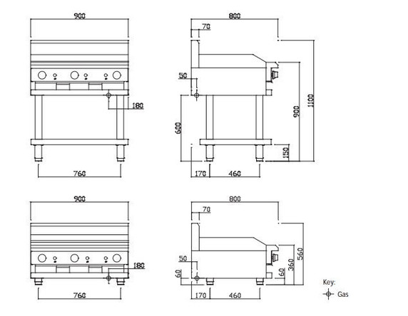 LUUS CS-9P - 900mm Griddle LUUS CS-9P - 900mm Griddle