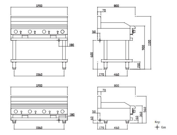 LUUS CS-12P - 1200mm Griddle LUUS CS-12P - 1200mm Griddle