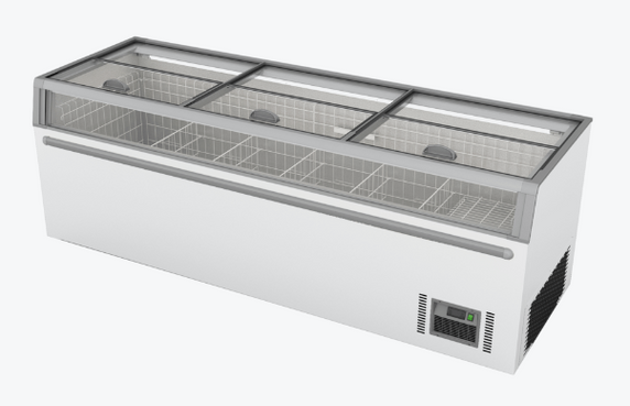 Thermaster Supermarket Island Freezer with Glass Sliding Lids ZCD-L250G