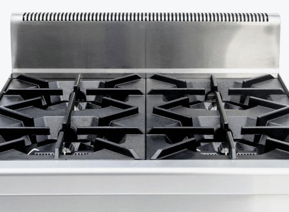 GASMAX Benchtop Natural Gas 4 Burner Cooktop w/ Splashback JUS-TR-4B