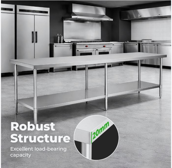 WB7-2400/A Stainless Steel Workbench