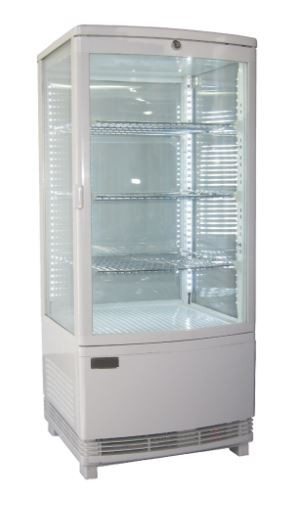 Exquisite CTD78 White Four Sided Glass Counter Top Display Refrigerator