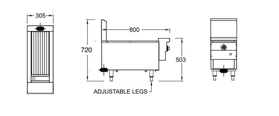 Goldstein RBA12L 305mm Gas Chargrill