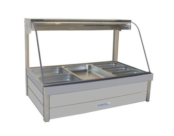 Roband C23RD Curved Glass Hot Food Display with Rear Doors