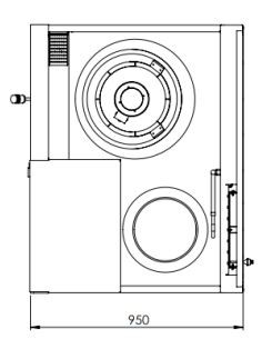 B+S Black Series CCF-HP1+1R Gas Single Hole Hi Pac Wok with Right Rear Pot & Side Prep Table