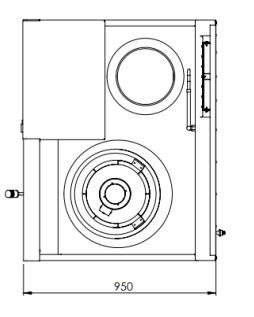 B+S Black Series CCF-HP1+1L Gas Single Hole Hi Pac Wok with Left Rear Pot & Side Prep Table