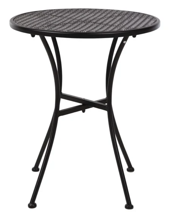 Bolero GG705 Black Steel Patterned Round Bistro Table Black 600mm Bolero GG705 Black Steel Patterned Round Bistro Table Black 600mm