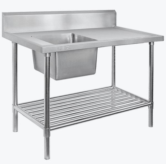 Single Left Sink Bench with Pot Undershelf SSB6-1500L/A