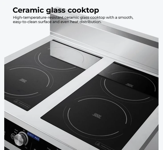 Electmax 700 Series Induction 4-Burner Cooker with Splashback EIC7-800P
