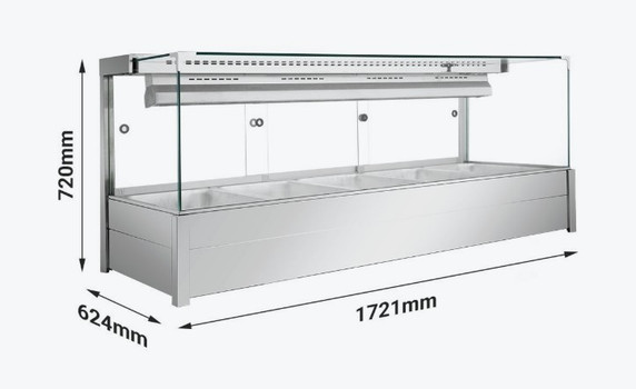 Bonvue Square Countertop Wet and Dry Bain Marie BM17SC