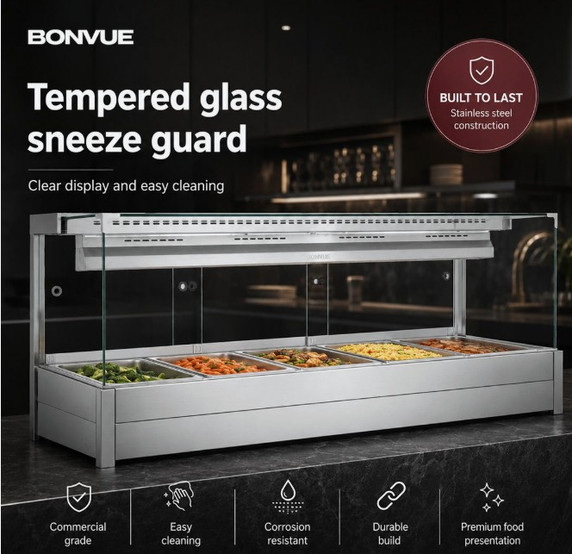 Bonvue Square Countertop Wet and Dry Bain Marie BM17SC
