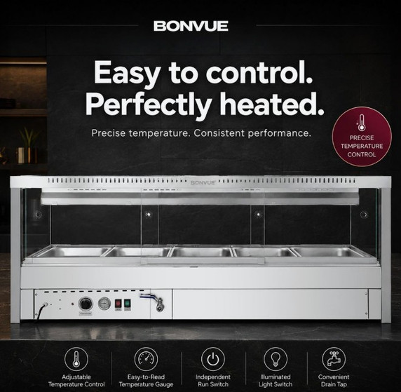 Bonvue Square Countertop Wet and Dry Bain Marie BM17SC