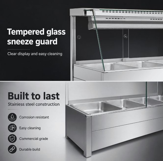 Bonvue Angled Countertop Wet and Dry Bain Marie BM14TC